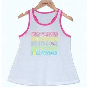 🛍️Max & Olivia kids Girls Graphic print tank Top  Neckline Size :Medium🎊